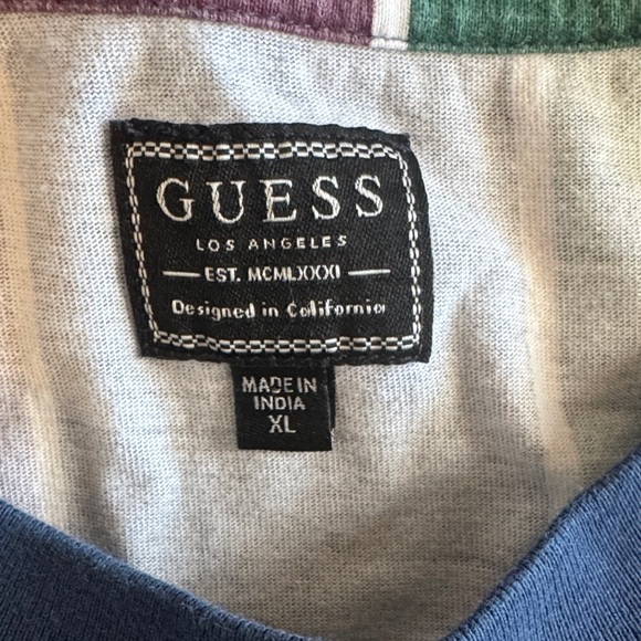 Guess Multicolor Striped Tee XL - Picture 3 of 6